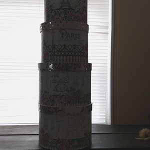 Paris themed storage boxes